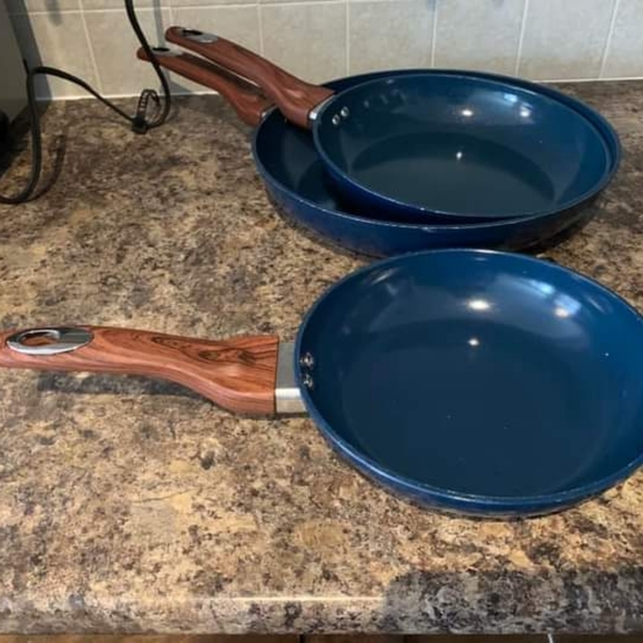 Phantom Chef Blue Frying Pan Set, Kitchen Cookwear - Picture 3 of 12